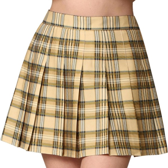 Amy's Closet Dresses & Skirts - Mini Plaid School Uniform Pleated Skater Tennis Skirt with Lining Shorts